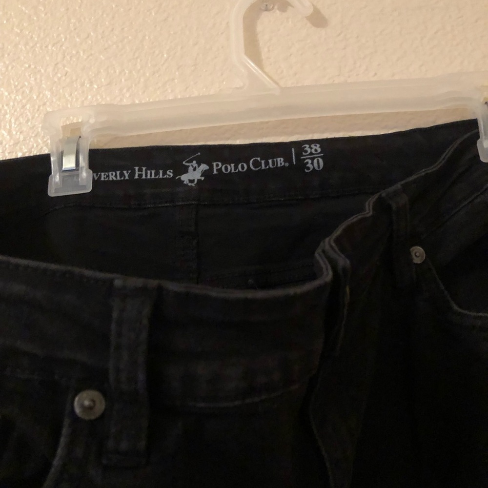 Black Men polo denim